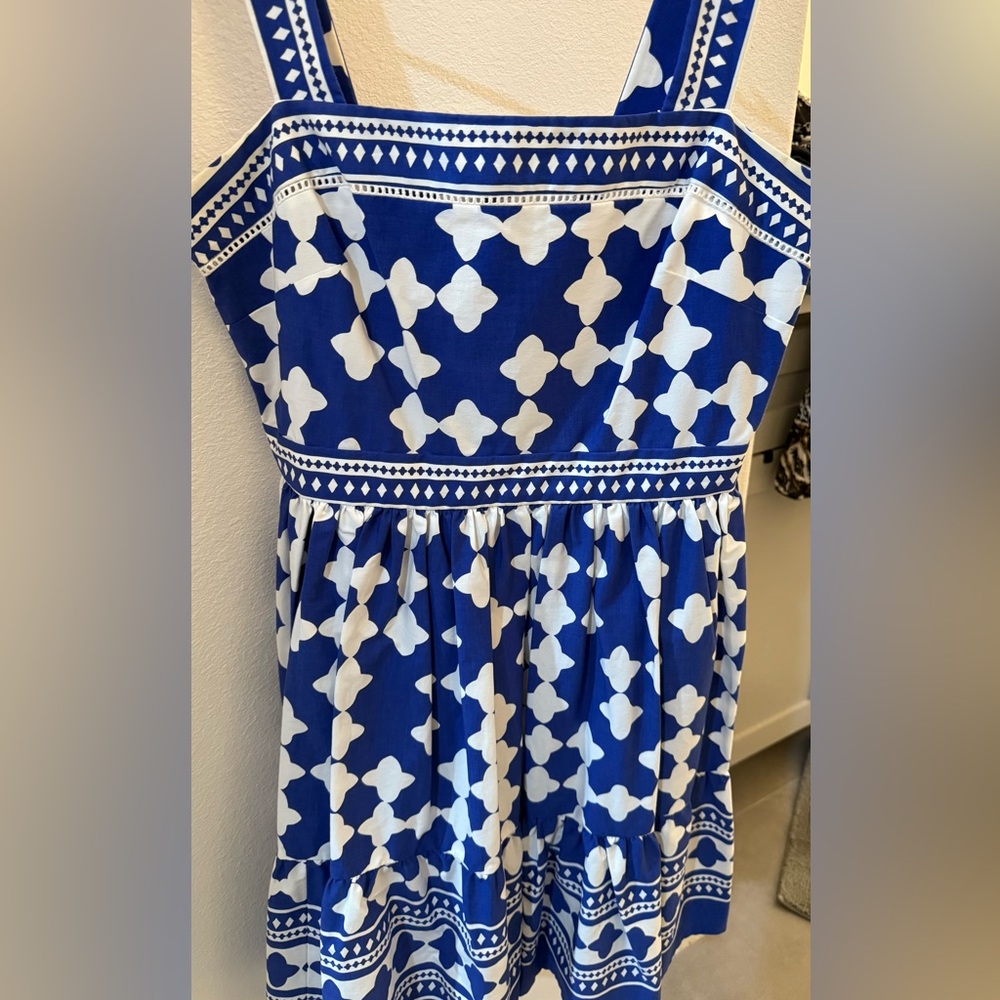 Blue and White Women’s Dress